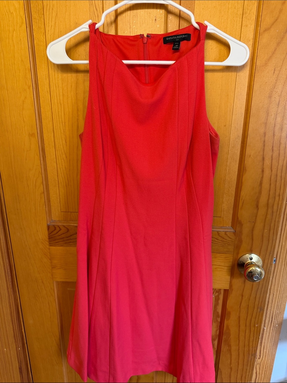 Banana Republic Coral Sleeveless Sheath Dress